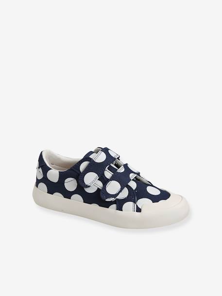 Baskets scratchées fille en toile bleu marine - vertbaudet enfant 