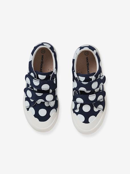 Linnen klittenband sneakers meisje marineblauw - vertbaudet enfant 
