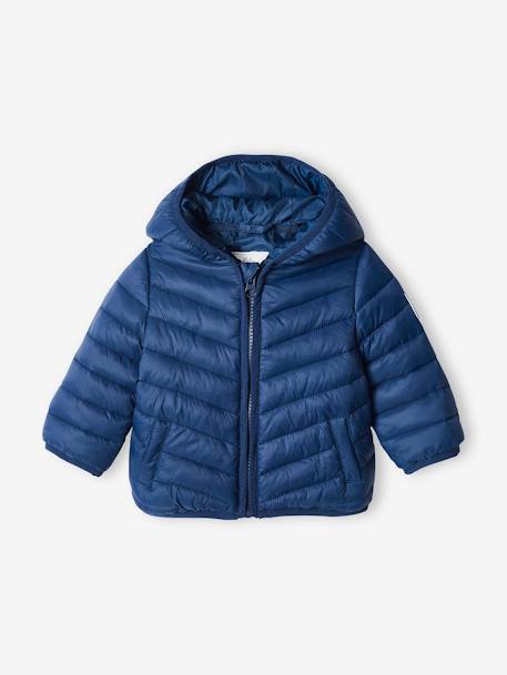 Doudoune légère bébé à capuche navy - vertbaudet enfant 