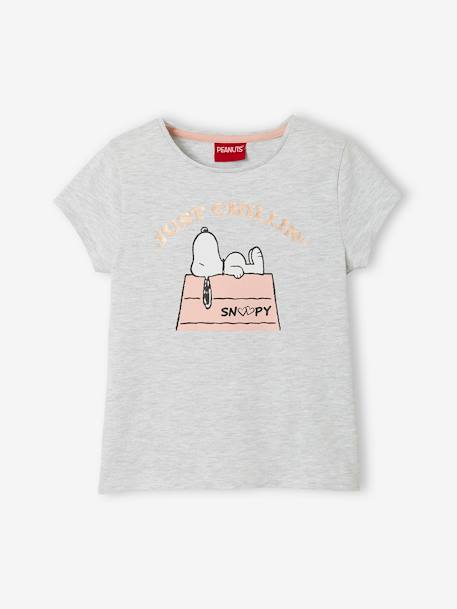 Meisjesshirt met korte mouwen Snoopy Peanuts® Grijs - vertbaudet enfant 
