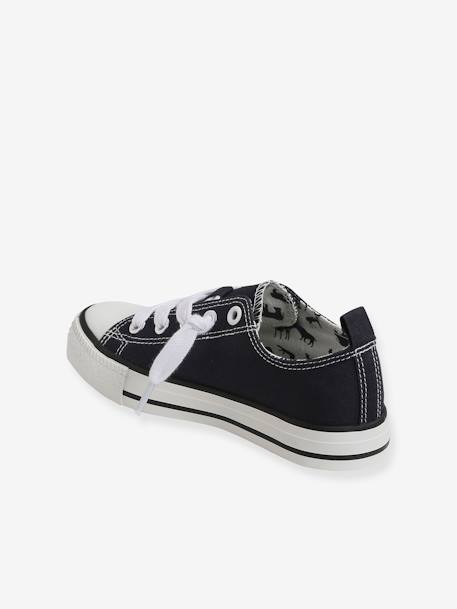 Elastische stoffen sneakers baby jongen marineblauw+rood - vertbaudet enfant 