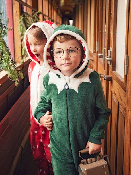 Onesie-pyjama Elfje voor jongens Groen - vertbaudet enfant 
