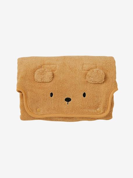 Tapis à langer de voyage en éponge Ourson caramel - vertbaudet enfant 