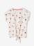 T-shirt fille imprimé noeud fantaisie manches courtes blanc+lavande+rose+rose mauve imprimé - vertbaudet enfant 