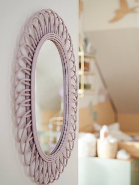 Miroir ovale en rotin DOUCE PROVENCE violet - vertbaudet enfant 