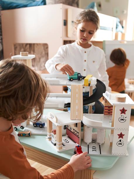 Garage station + service in FSC® hout meerkleurig - vertbaudet enfant 