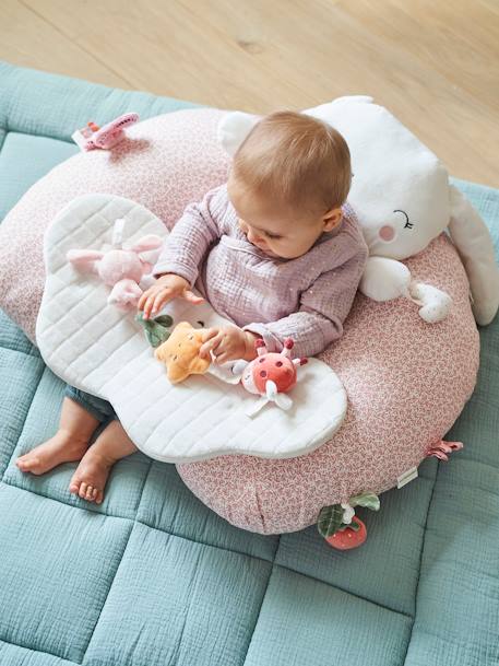 Ontdekkingskussen voor baby's bruin+ecru+groen+rood+Roze+wit - vertbaudet enfant 