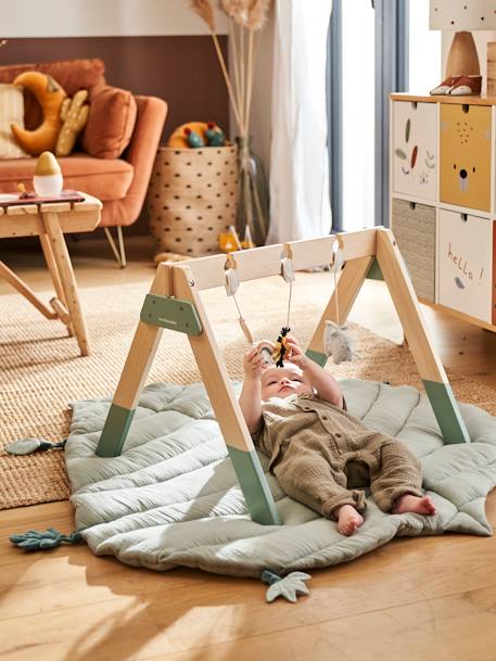 Portique d'éveil en bois FSC® beige+Tanzanie - vertbaudet enfant 