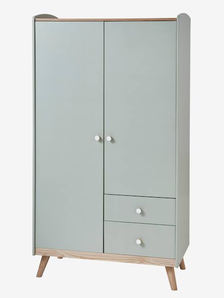 Armoire 2 portes CONFETTI blanc+Vert - vertbaudet enfant 