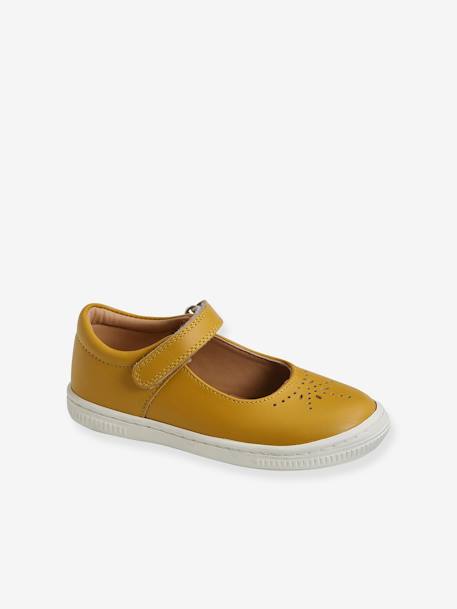 Babies cuir fille collection maternelle jaune moutarde - vertbaudet enfant 