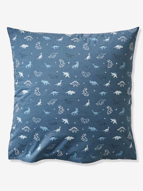 Parure housse de couette enfant et taie d'oreiller HELLO DINOS écru / vert - vertbaudet enfant 