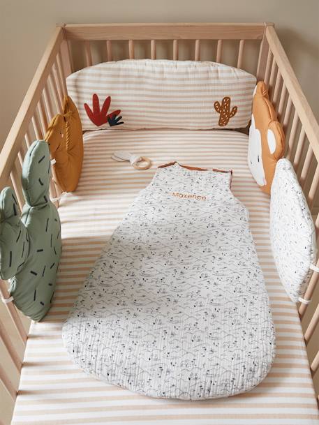 WILD SAHARA Oeko-Tex® modulaire stootrand bed/box ecru/zand - vertbaudet enfant 
