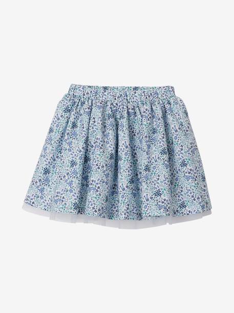 Jupe de cérémonie à fleurs fille blanc imprimé+écru - vertbaudet enfant 