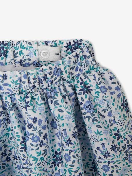 Jupe de cérémonie à fleurs fille blanc imprimé+écru - vertbaudet enfant 