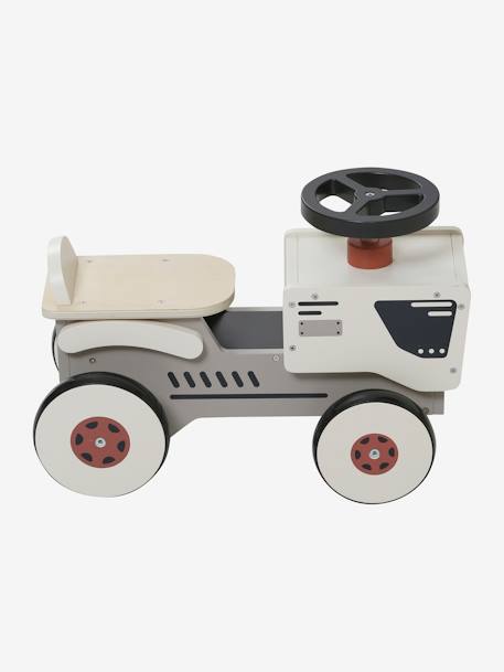 Porteur tracteur en bois FSC® GRIS CLAIR UNI - vertbaudet enfant 