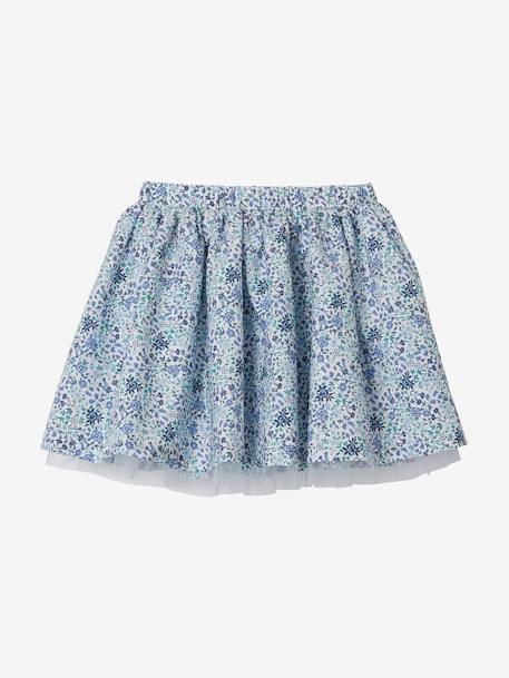 Jupe de cérémonie à fleurs fille blanc imprimé+écru - vertbaudet enfant 