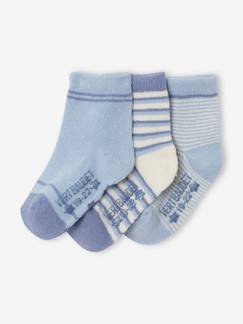 Baby-Set van 3 paar gestreepte sokken jongens