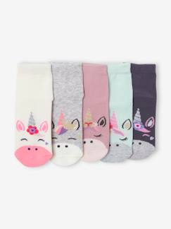 Meisje-Ondergoed-Sokken-Set van 5 paar Eenhoorn sokken Oeko-Tex®
