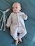 Pyjama bébé en flanelle de coton ouverture naissance carreaux ivoire - vertbaudet enfant 