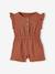 Combi-short en gaze de coton bébé terracotta imprimé - vertbaudet enfant 