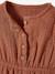 Combi-short en gaze de coton bébé terracotta imprimé - vertbaudet enfant 