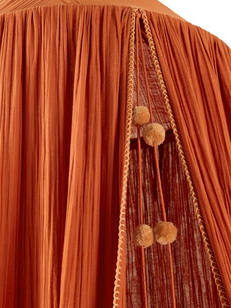 Ciel de lit en gaze de coton WILD SAHARA terracotta - vertbaudet enfant 
