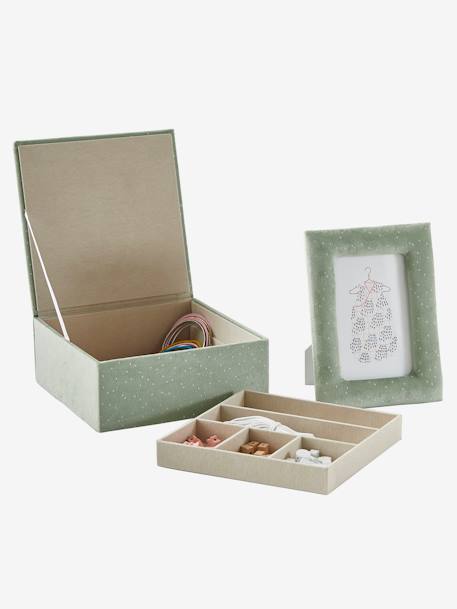 Cadeaukoffer frame + fluwelen compartiment box groen - vertbaudet enfant 