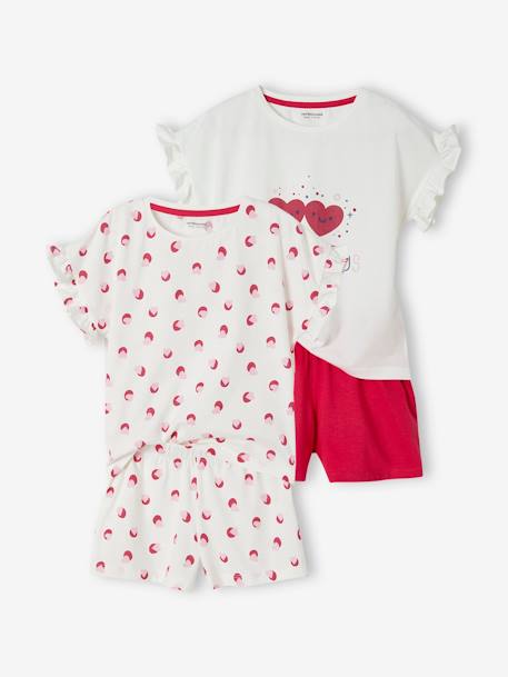 Lot De 2 Pyjamas Shorts Vertbaudet Garçon - Imprimé Vintage, 100% Coton, Taille Élastique - Style Summer Surf