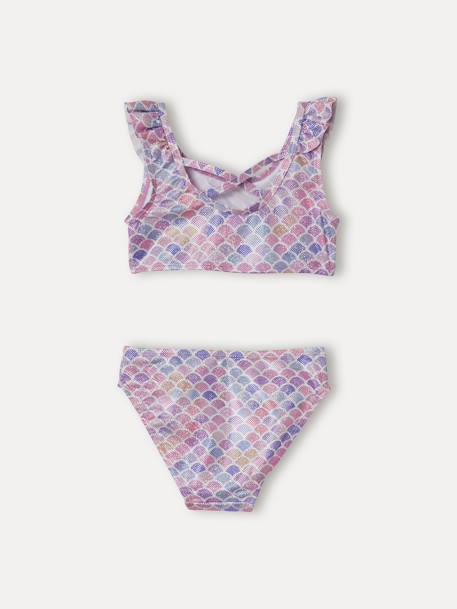 Maillot de bain 2 pièces sirène fille ivoire imprimé - vertbaudet enfant 