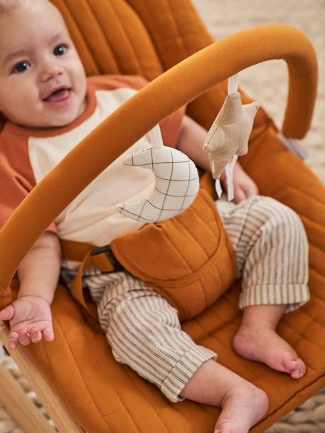 Transat avec arche Babydream beige imprimé+curry+gris/blanc+multicolore+tilleul - vertbaudet enfant 