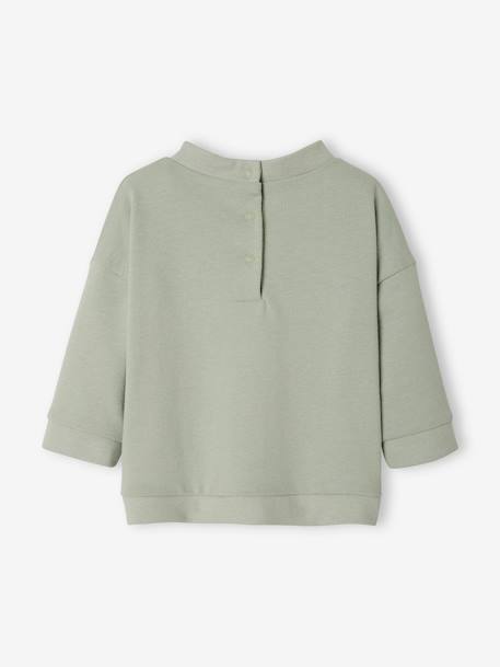 Sweat bébé à message personnalisable vert grisé - vertbaudet enfant 
