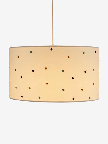 Lampenkap voor lamp met geborduurde stippen beige /meerkleurig - vertbaudet enfant 