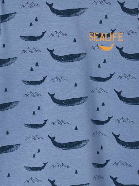 Set van 2 Oeko-Tex® pyjama's voor jongens met walvissen Set mosterd en blauw - vertbaudet enfant 