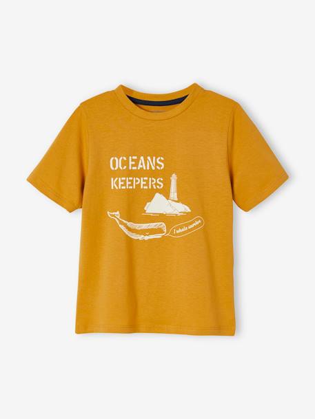 Set van 2 Oeko-Tex® pyjama's voor jongens met walvissen Set mosterd en blauw - vertbaudet enfant 