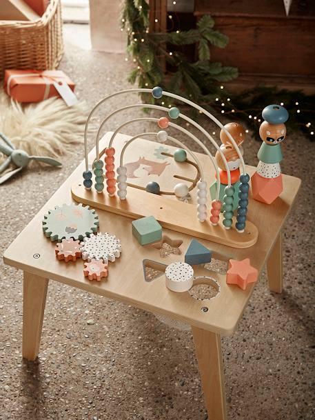 Table d'activités Arc-en-ciel en bois FSC® multicolore - vertbaudet enfant 