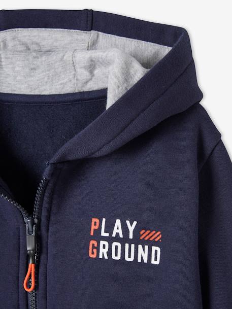Sportieve jongenssweater met rits Play Ground Donkerblauw - vertbaudet enfant 