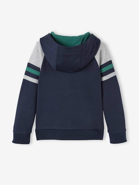 Sweat zippé à capuche sport garçon Bleu foncé - vertbaudet enfant 