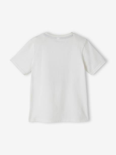 Tee-shirt bio motif animal garçon manches courtes ivoire - vertbaudet enfant 