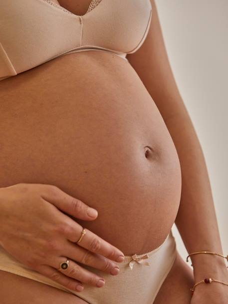 Lot de 3 culottes de grossesse en coton bio Lot beige, rouge, noir - vertbaudet enfant 