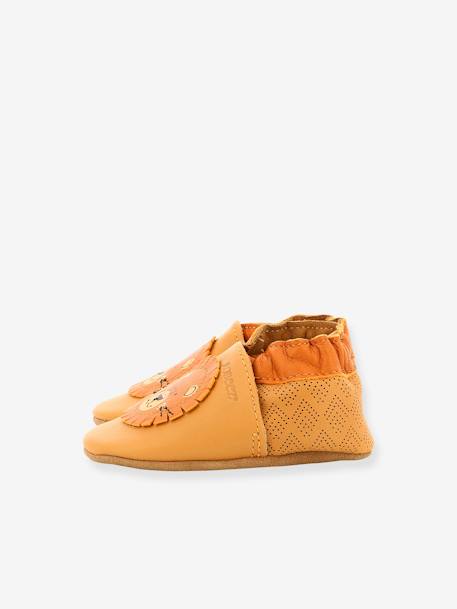 Chaussons cuir souple bébé Grooar © camel - vertbaudet enfant 