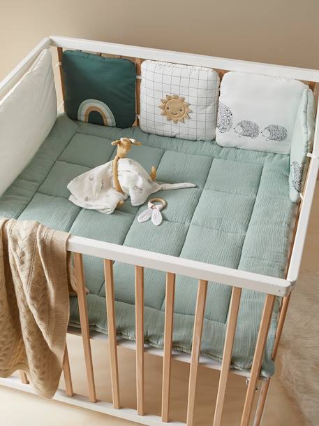 Tour de lit / tour de parc modulable Bio Collection LOVELY NATURE IVOIRE / MULTICO - vertbaudet enfant 