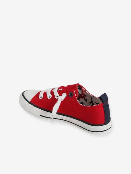 Elastische stoffen sneakers baby jongen marineblauw+rood - vertbaudet enfant 