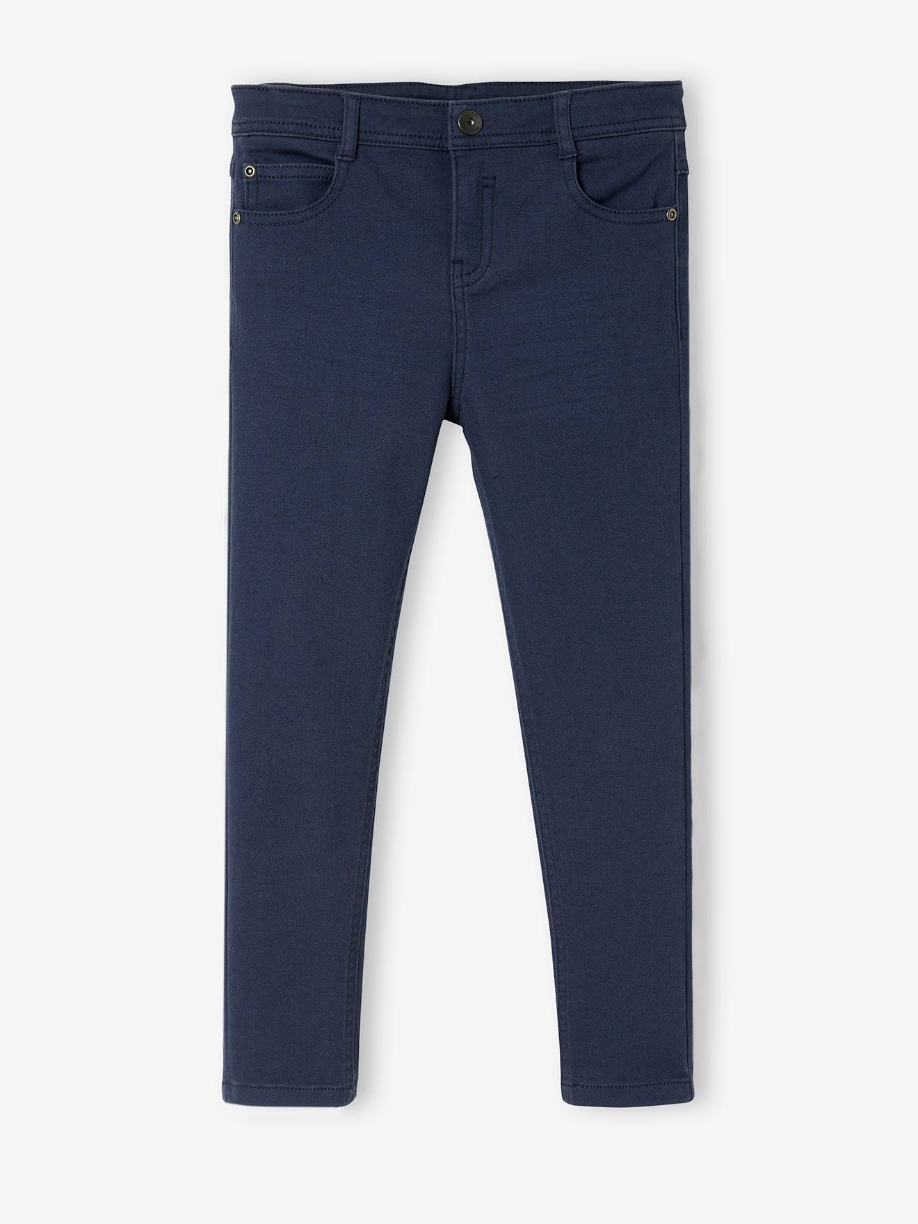 Pantalon Slim Garçon Vertbaudet - Ceinture élastique, Facile à Enfiler - Découpes Genoux, Effet Délavé - 8