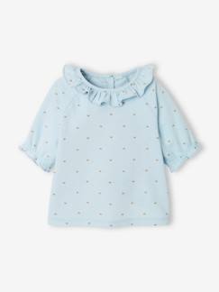 Baby-T-shirt, coltrui-T-shirt met kraagje voor baby's