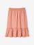 Jupe longue en gaze de coton imprimé fleurs fille blush foncé imprimé - vertbaudet enfant 