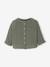 Chemise bébé col mao en gaze de coton personnalisable vert foncé - vertbaudet enfant 