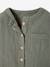 Chemise bébé col mao en gaze de coton personnalisable vert foncé - vertbaudet enfant 