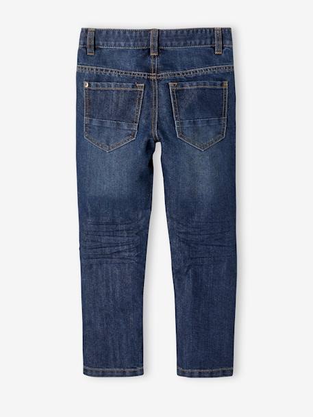 Rechte jongensjeans MorphologiK FIN waterless ongewassen denim+stone - vertbaudet enfant 