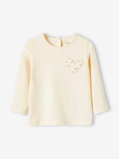 Baby-T-shirt, coltrui-T-shirt-Baby meisjesshirt met zakje met hart en aardbei