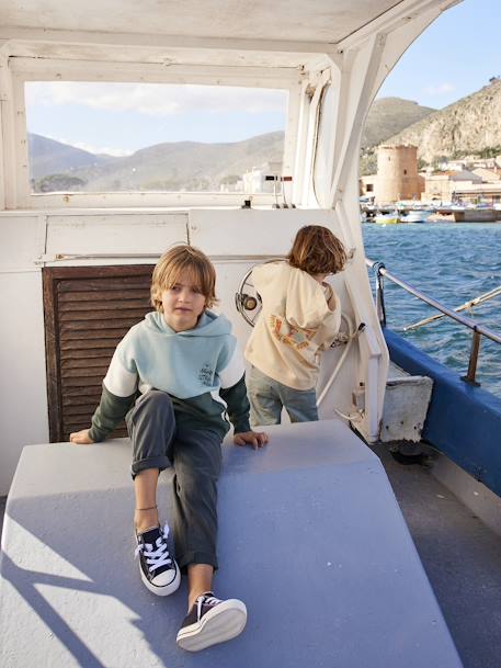 Elastische stoffen sneakers baby jongen marineblauw+rood - vertbaudet enfant 